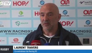 Racing 92 - Travers : "On va à Bordeaux pour faire un gros match"