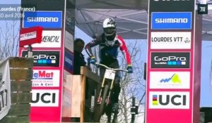 L'Américain Aaron Gwin remporte la Coupe du monde de VTT de descente à Lourdes