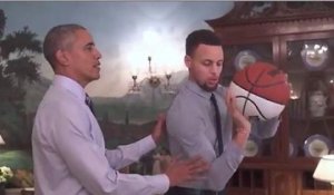 Quand Barack Obama donne une leçon de shoot à Stephen Curry (et le bat à Puissance 4)