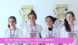 Ile de France Ouest, vainqueur fleuret dames par équipe #fdjescrime 2016