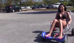 Cette fille a transformé son Hoverboard en Kart