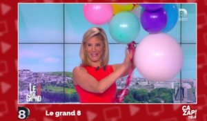 Petite fête improvisée sur le plateau du Grand 8 pour annoncer la grossesse d'Hapsatou Sy