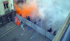 Un cocktail Molotov explose sur les CRS (Rennes)