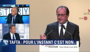 Tafta: Nicolas Dupont-Aignan dénonce "un non de façade" de François Hollande