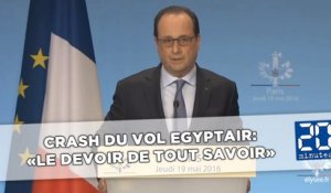 Crash du vol EgyptAir: Réactions en France et en Egypte