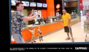 Le propriétaire d’un kebab et un client s’affrontent en duel pour un sandwich gratuit (vidéo)