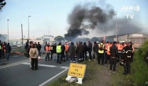 Loi travail: le port de Saint-Nazaire bloqué mardi matin