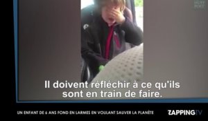 Un enfant fond en larmes en voulant sauver le monde, les images émouvantes (Vidéo)