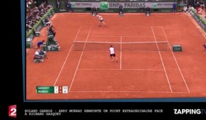 Roland Garros : Andy Murray remporte un point extraordinaire face à Richard Gasquet (vidéo)