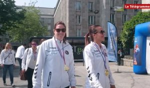 Brest. Championnes de France, les handballeuses reçues à la mairie
