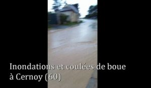 Inondations et coulées de boue à Cernoy (60)
