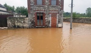Inondations à Merbes-Le-Château