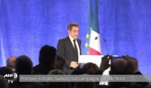 Primaire à droite: Sarkozy fait campagne dans le Nord