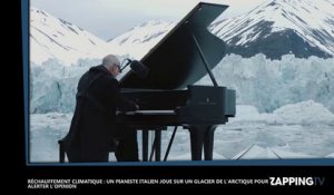 Réchauffement climatique : Un pianiste italien alerte en jouant sur un glacier en Arctique