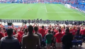 Euro 2016 : La fille de Gareth Bale fait le show sur la pelouse après la qualification du Pays de Galles (Vidéo)