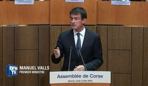 Collectivité unique de Corse: Valls évoque "une nouvelle page de la décentralisation"