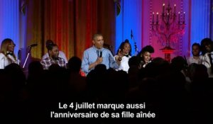 USA: Obama célèbre le 4 juillet et l'anniversaire de sa fille