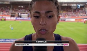 Floria Gueï satisfaite de sa course après sa victoire en demi-finale du 400m