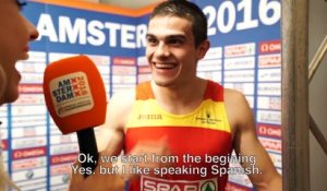 Quand tu apprend d'un journaliste que tu es champion d'europe - Bruno Hortelano - 200m