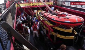 Brest 2016. A bord de l'Hermione pour son arrivée