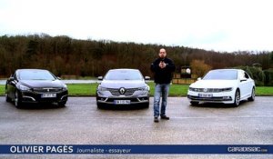 Comparatif vidéo - Renault Talisman vs Peugeot 508 vs Volkswagen Passat