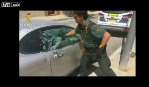 Ce policier brise la vitre d'une voiture pour sauver un pitbull !