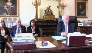 Le sénateur et Maire de Marseille, JC Gaudin réagit à l'attentat du 14 juillet à Nice