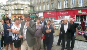 Vire (Calvados) - Rassemblement en hommage aux victimes de l'attentat de Nice