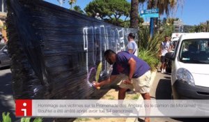 Attentat de Nice: les hommages affluent sur la Promenade des Anglais