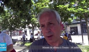 Minute de silence à Troyes en hommage aux victimes de l'attentat de Nice