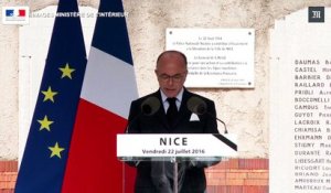 Bernard Cazeneuve rend hommage à un policier tué le 14 juillet à Nice