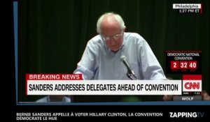 Bernie Sanders appelle à voter Hillary Clinton, la Convention démocrate le hue