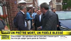Attentat de Saint-Etienne-du-Rouvray : arrivée de François Hollande