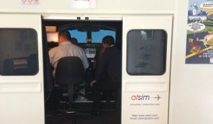 À bord d'un simulateur de vol