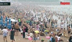 Chine: les images impressionnantes de la plage surpeuplée de Qingdao
