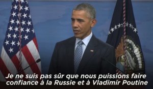 Obama ne fait pas confiance à Poutine sur le cas syrien