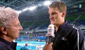 JO Rio 2016 : la réponse de Yannick Agnel, mardi 9 aout/ mercredi 10 aout