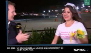 JO de Rio 2016 : Un journaliste se retrouve en direct au milieu d’un enterrement de vie de jeune fille (Vidéo)
