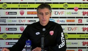 Conférence de presse d'Olivier Dall'Oglio avant Bastia-DFCO