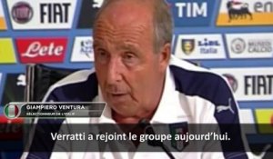 Italie - Ventura : ''Verratti ne joue pas à son meilleur poste au PSG"