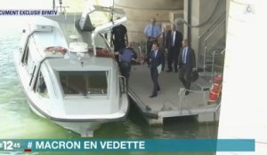 Emmanuel Macron part en bateau et inspire les blagues des internautes !