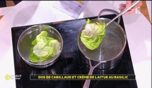 Recette de Farida : Dos de cabillaud au beurre de citron et crème de laitue