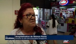 Emotion au sein de la population israélienne après l'hospitalisation de Pérès