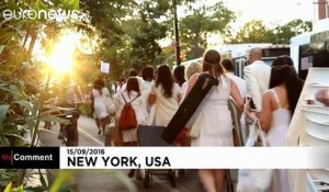 Who'll pay the laundry bill? 'Dinner in white' attracts thousands in New York