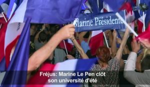 Fréjus: Marine Le Pen clôt son université d'été