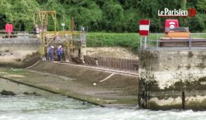 Réfection des barrages et des écluses sur la Marne