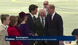 La famille royale britannique arrive au Canada