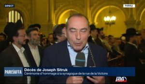 Cérémonie d'hommage à Joseph Sitruk, Grand Rabbin de France, à la Victoire