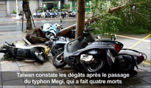 Taïwan constate les dégâts après le passager du typhon Megi