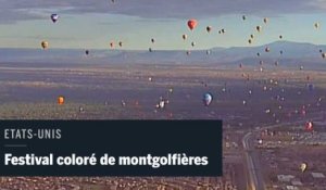 Des centaines de montgolfières colorent le ciel du Nouveau Mexique